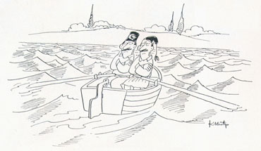 Greek Caricature: Greek-Turkish stubbornness.